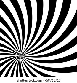 Black and White Sun Rays, Beams Element, Sunburst Pattern, Starburst Shape on White Background. Radiating, Radial, Merging Lines, Abstract Circular Geometric Shape