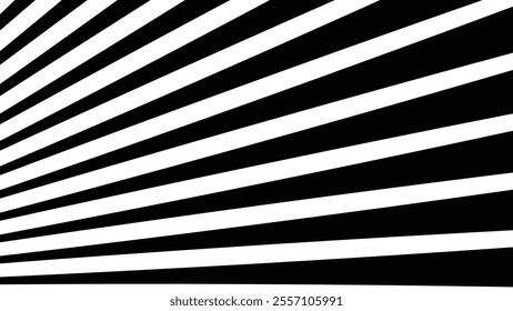 Black and white sunbrush abstract with line stripes