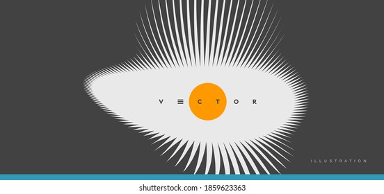 Schwarz-Weiß-Sonnenburstmuster Sonnenstrahl oder Stern brachen aus. Radiallinien, Hintergrund. Explosion, Vektorgrafik mit Kopienraum. 