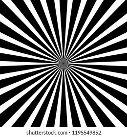 Black and white sunburst pattern. Vector illustration