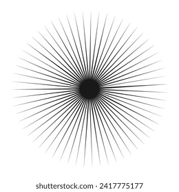 black and white Sunburst Pattern. Vector illustration, sunburst vector,sunburst retro,vintage sunburst