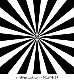 Black and white sunburst pattern. Vector illustration