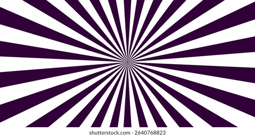 black  and white sunburst rays background white base, 1970s psychedelic style,clean vector look,centered burst,minimal flat design	