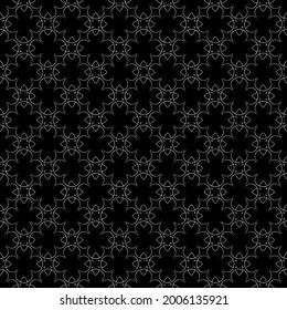 Black and white surface pattern texture. Bw ornamental graphic design. Mosaic ornaments. Pattern template. Vector illustration.