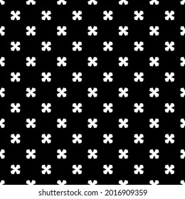 Black and white surface pattern texture. Bw ornamental graphic design. Mosaic ornaments. Pattern template. Vector illustration.