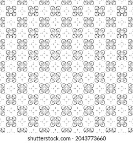 Black and white surface pattern texture. Bw ornamental graphic design. Mosaic ornaments. Pattern template. Vector illustration.