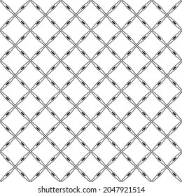 Black and white surface pattern texture. Bw ornamental graphic design. Mosaic ornaments. Pattern template. Vector illustration.