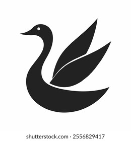 black and white swan logo