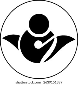 Black and white swimmer logo vector 