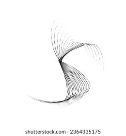 black and white swirl, a black and white logo of a wave dot, a circular dot pattern with blue and pink colors, dot cmyk black gradient symbol logotype circular shape spiral halftone circle 
