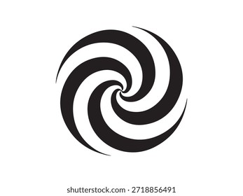 Espiral de remolino blanco y negro abstracto