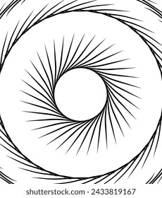 Black and white swirling spiral circle background, picture 2