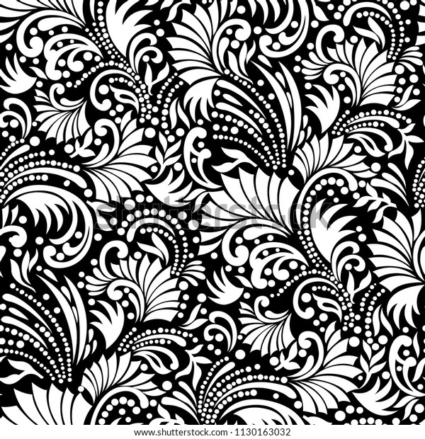 Black White Swirls Wallpaper Stock Vector (Royalty Free) 1130163032