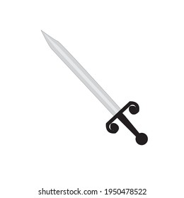 Schwarz-Weiß-Schwert-Symbol