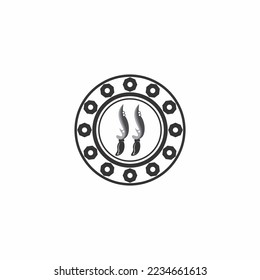 black and white sword logo with (eps) format