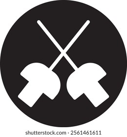 black and white swords vector image illustration