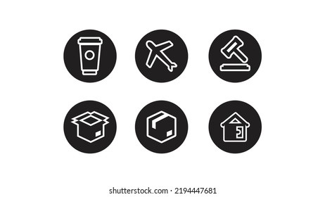 black and white symbols vectors 