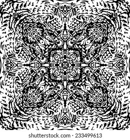 Black and white symmetric pattern