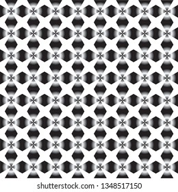 black and white symmetric vector mixed from multiple shapes