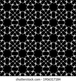 black and white symmetrical patterns.
