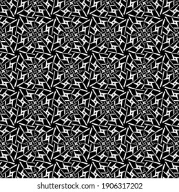 black and white symmetrical patterns.
