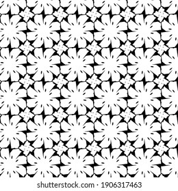 black and white symmetrical patterns.
