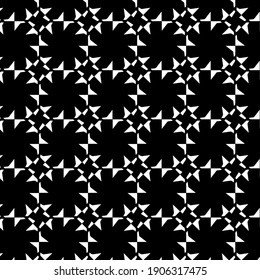 black and white symmetrical patterns.
