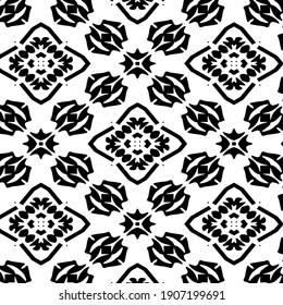 black and white symmetrical patterns.