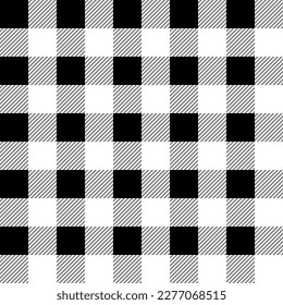 Patrón sin fisuras de manteles en blanco y negro. Textura vectorial.