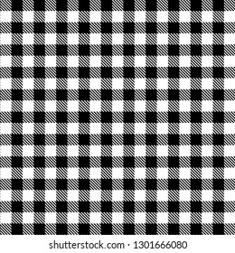 Black white tablecloth zigzag lines pattern