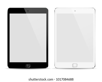 Black and white tablet - vector