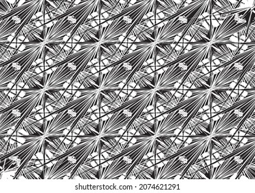 Fondo abstracto negro y blanco enredado