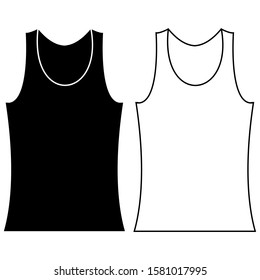 Black and white tank top vector underwear tank top