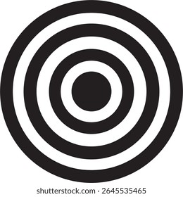 black and white target with arrow
