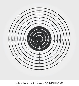 Black and white target paper. vector illustration