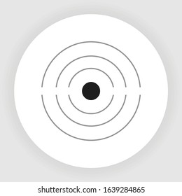 Black and white target paper. vector illustration