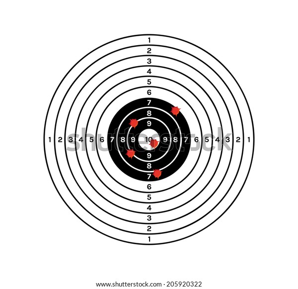 Black White Target Red Holes Vector Stock Vector (Royalty Free ...