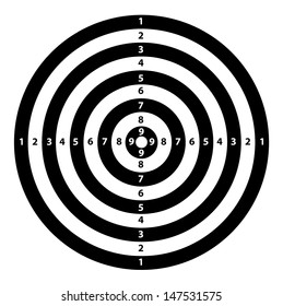 Black White Target Vector Stock Vector (Royalty Free) 147531575 ...