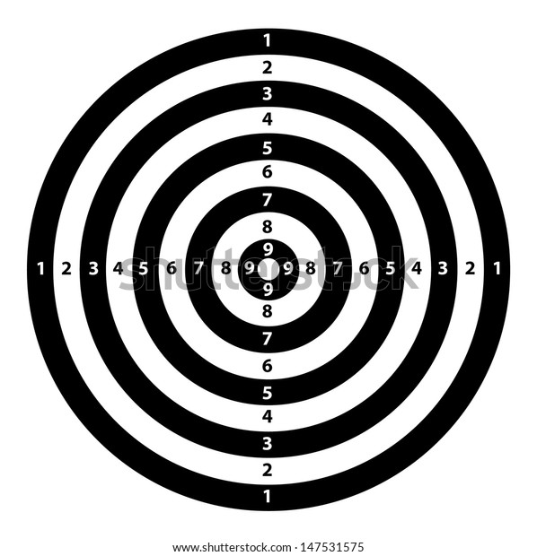 Black White Target Vector Stock Vector (Royalty Free) 147531575