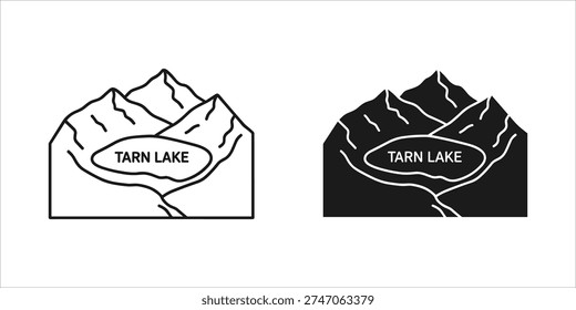 Black and white tarn lake mountain basin geographic.eps
