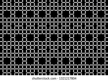 black and white tartan plaid pattern. Scottish Woven Pattern - Vector illustration.-EPS-10