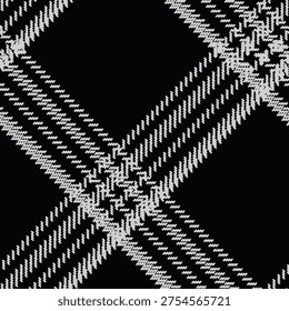 Black and white tartan plaid pattern, classic diagonal textile background

Classic black and white tartan plaid pattern with diagonal stripes and woven texture effect. Timeless textile design suitable for fashion fabrics, clothing prints, wallpaper, packaging, and surface pattern design.