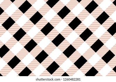 Black and white tartan plaid pattern.Vector illustration.EPS-10.