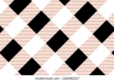 Black and white tartan plaid pattern.Vector illustration.EPS-10.