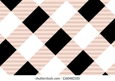 Black and white tartan plaid pattern.Vector illustration.EPS-10.
