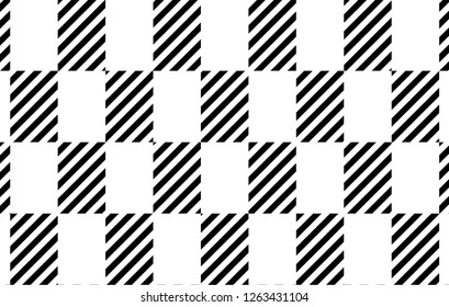Black and white tartan plaid pattern.Vector illustration.EPS-10.