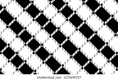 Black and white tartan plaid pattern.Vector illustration.EPS-10. - Vector