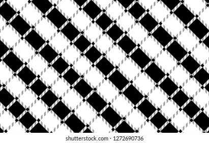 Black and white tartan plaid pattern.Vector illustration.EPS-10. - Vector