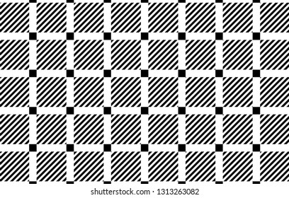 Black and white tartan plaid pattern.Vector illustration.EPS-10. - Vector