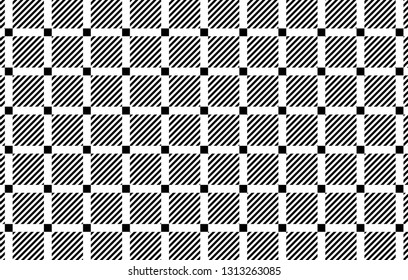 Black and white tartan plaid pattern.Vector illustration.EPS-10. - Vector